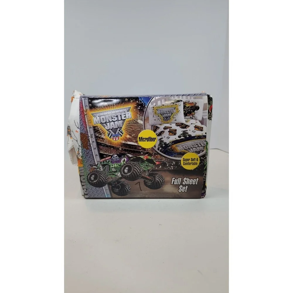 Monster Jam Grave Digger Full Sheet Set 2010s Kids Bedding New Old Stock 2013